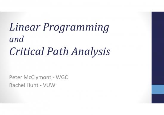 picture Thermal Analysis Pdf 88090 | Peter Rachel Linear Programming And Critical Path Analysis
