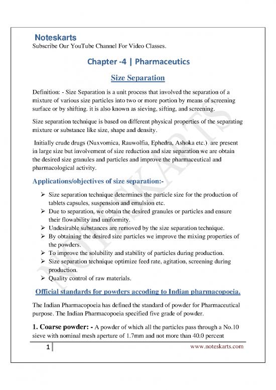 picture_Size Separation Pdf 87880 | Pharmaceutics Chapter 4 Size Seperation According To New Pci Er20@noteskarts