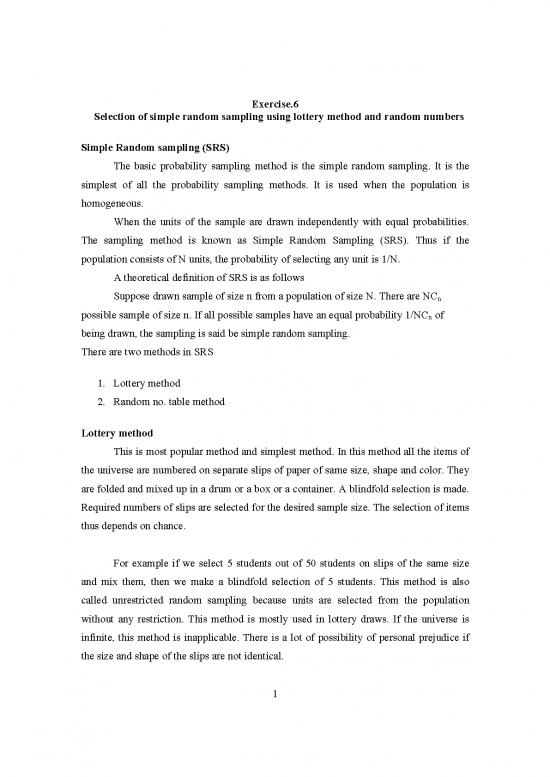 picture1_Lottery Method Of Sampling Pdf 88492 | Pract06