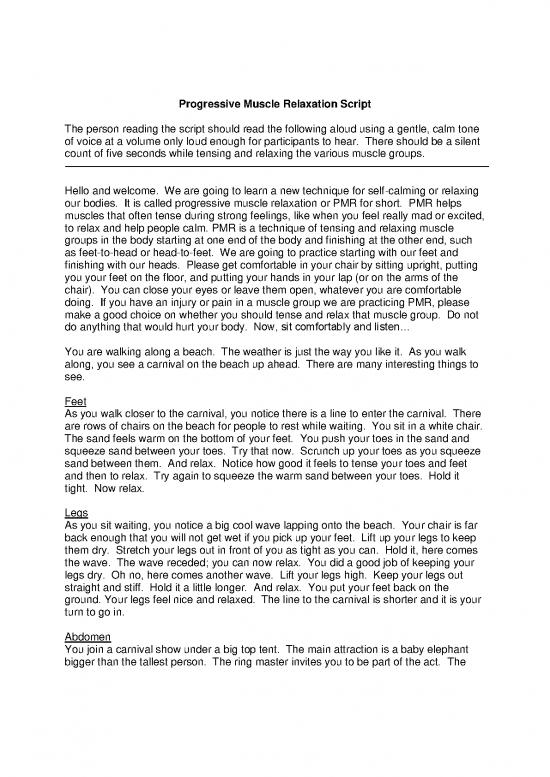 picture1_Progressive Muscle Relaxation Script Pdf 89139 | Progressive Muscle Relaxation Carnival Script