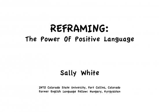 picture_Positive Reframing Examples Pdf 88243 | Reframing Power Of Positive Language