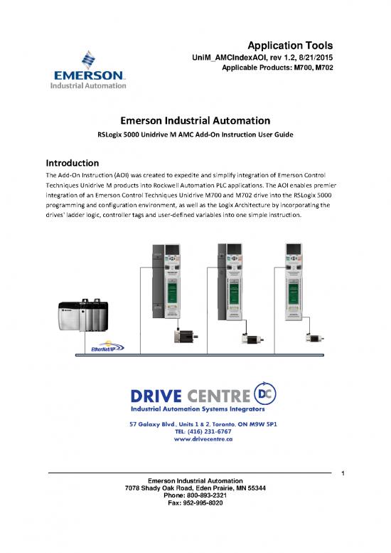 picture_Programming Pdf 88484 | Rslogix 5000 Unidrive M Amc Add On Instruction User Guide