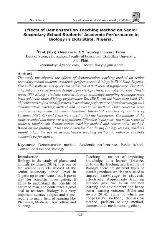 picture1_Demonstration Method Of Teaching Pdf 88100 | Sosced Journal Vol 4 2 A 24 30