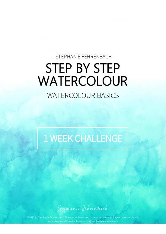 picture1_Colour Therapy Pdf 88116 | Step By Step Watercolour   1 Week Challenge