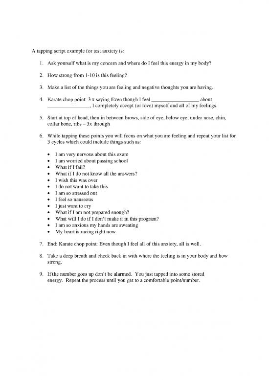 picture Tapping For Anxiety Pdf 87695 | Tapping Script Examples