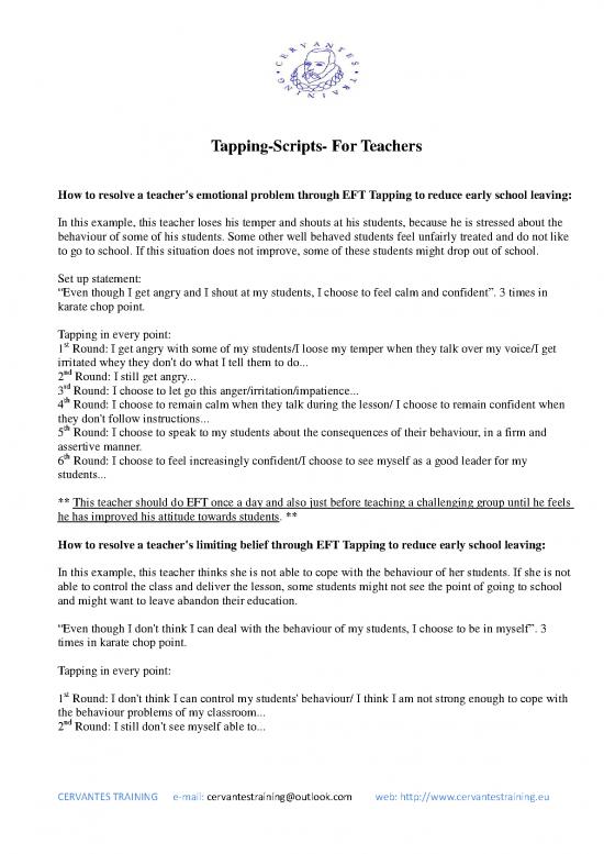 picture Eft Tapping Pdf 88630 | Tapping Scripts For Teachers Students