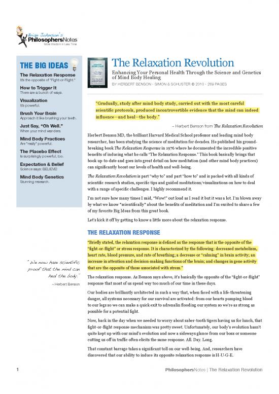 picture The Relaxation Response Pdf 87580 | The Relaxation Revolution