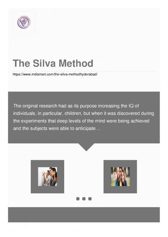 picture_Silva Method Pdf 86785 | The Silva Method