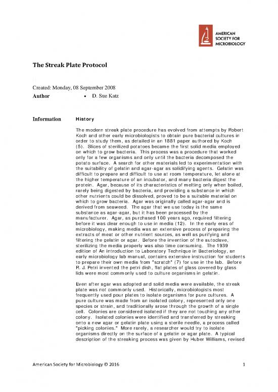 picture_Study Pdf 88292 | The Streak Plate Protocol