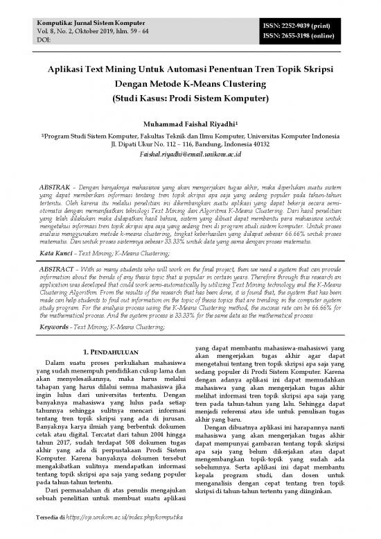 picture Text Mining Pdf 87538 | Unikom  Faishal Riyadhi Jurnal