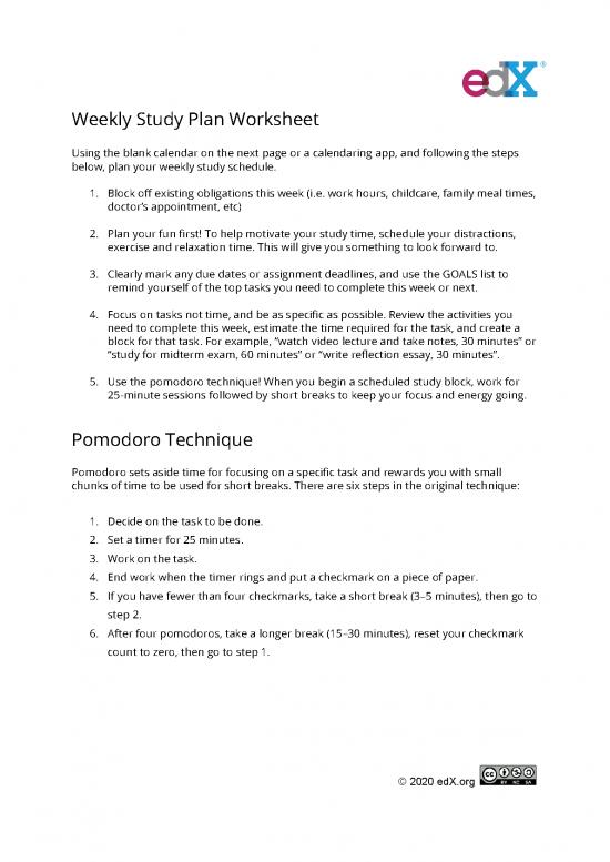 picture1_Therapeutic Exercise Pdf 88426 | Weekly Study Plan Worksheet