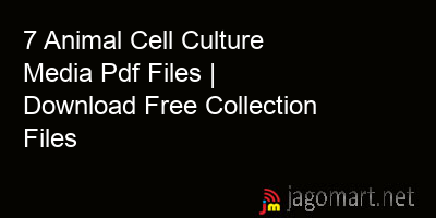picture 7 Animal Cell Culture Media Pdf Files | Download Free Collection Files