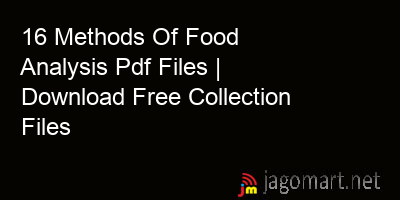 picture_16 Methods Of Food Analysis Pdf Files | Download Free Collection Files
