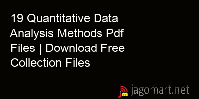picture 19 Quantitative Data Analysis Methods Pdf Files | Download Free Collection Files