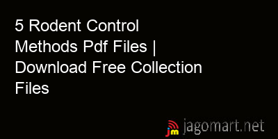 picture 5 Rodent Control Methods Pdf Files | Download Free Collection Files