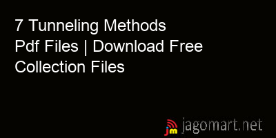 picture 7 Tunneling Methods Pdf Files | Download Free Collection Files