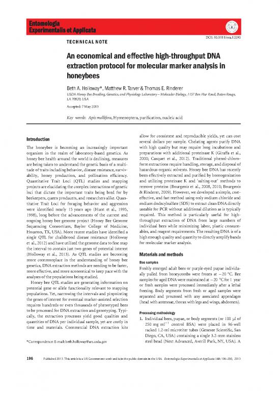 picture1_Dna Extraction Methods Pdf 89308 | 524 Holloway  An Economical And Effective