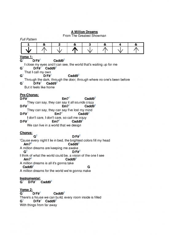 picture1_A Million Dreams Chord Chart
