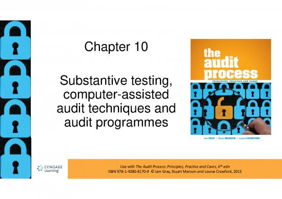 picture_Learning Pdf 91225 | Auditing Gray 2015 Ch 10 Substantive Testing Computer Assisted Audit Techniques And Audit Programmes