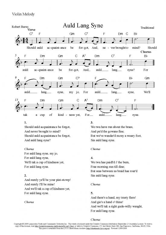 picture_Auld Lang Syne   Violin