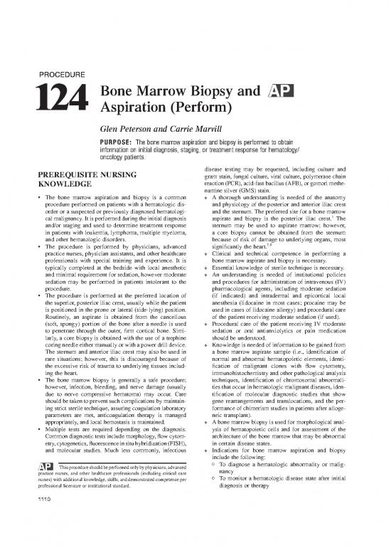picture Bone Marrow Aspiration Procedure Pdf 89668 | Ch0124