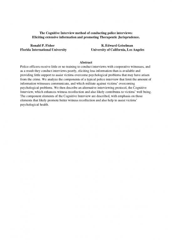 picture_Interview Method Pdf 89844 | Cognitive Interview Method Fisher Geiselman