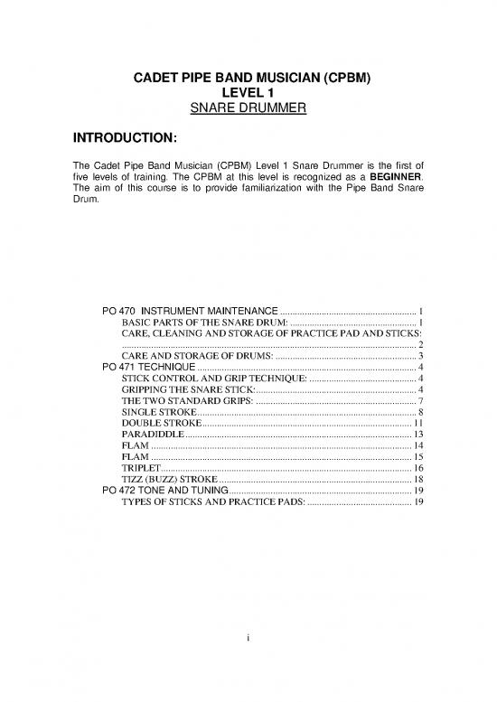 picture Stick Control For The Snare Drummer Pdf 90095 | Cpbm Snare Drum Reference Manual 1 5 Eng