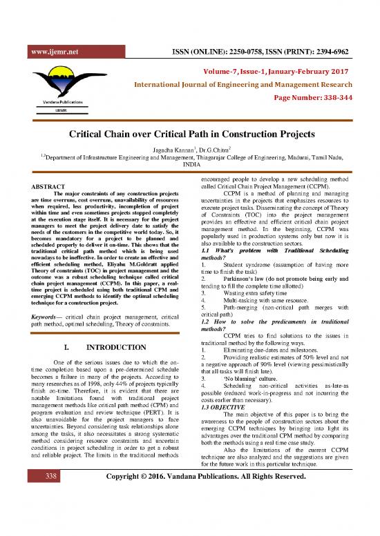 picture Critical Path Method Construction Example Pdf 89915 | Criticalchainovercriticalpathinconstructionprojectpdf