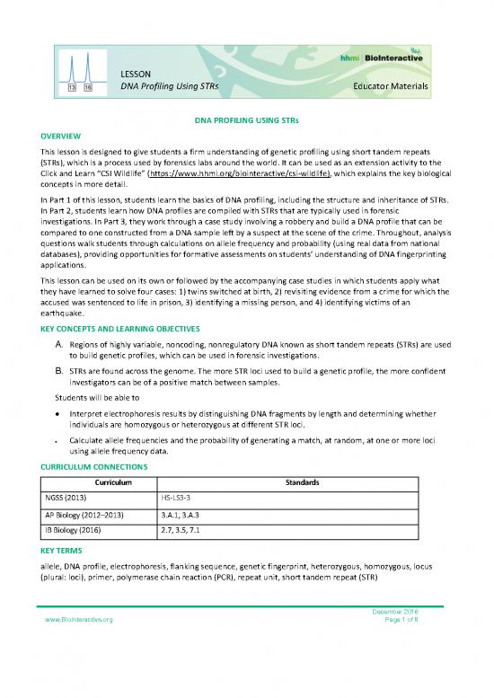 picture1_Thermal Analysis Pdf 89385 | Dna Profiling Lesson Teacher