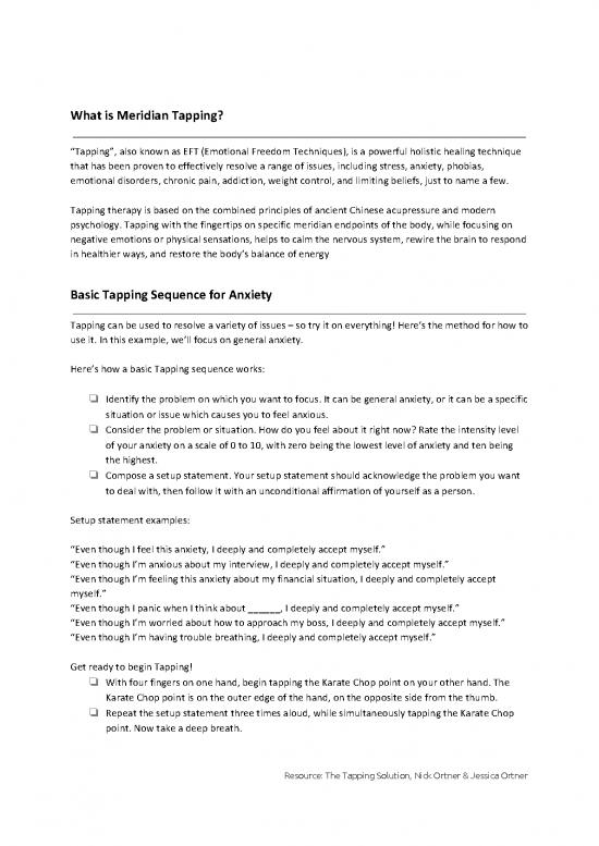 picture_Tapping For Anxiety Pdf 89359 | Eft  Tapping  1
