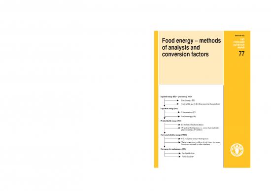 picture Thermal Analysis Pdf 90548 | Food Energy Methods Of Analysis And Conversion Factors Fao 2002