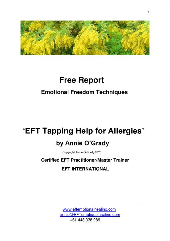 picture Eft Tapping Pdf 89651 | Free Report Allergies