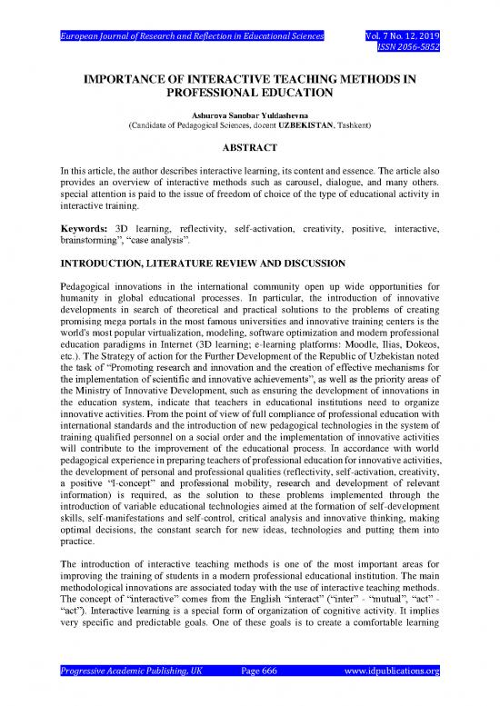 picture_Modern Teaching Methods Pdf 89877 | Full Paper Importance Of Interactive Teaching Methods In Professional Education