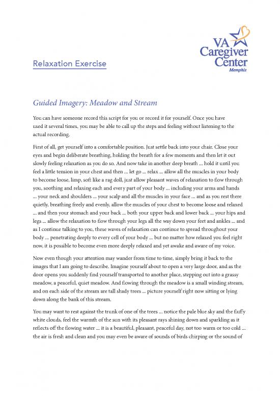 picture Guided Imagery Script Pdf 91749 | Guided Imagery Exercise