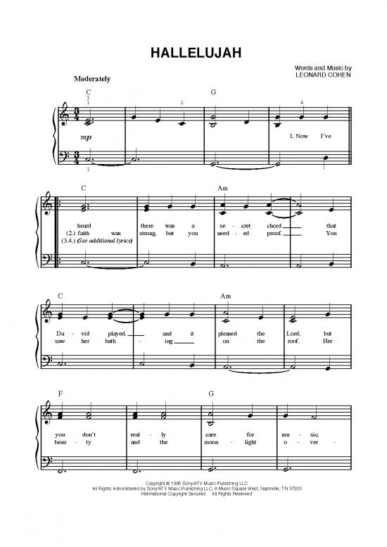 picture1_Hallelujah (piano Solo)