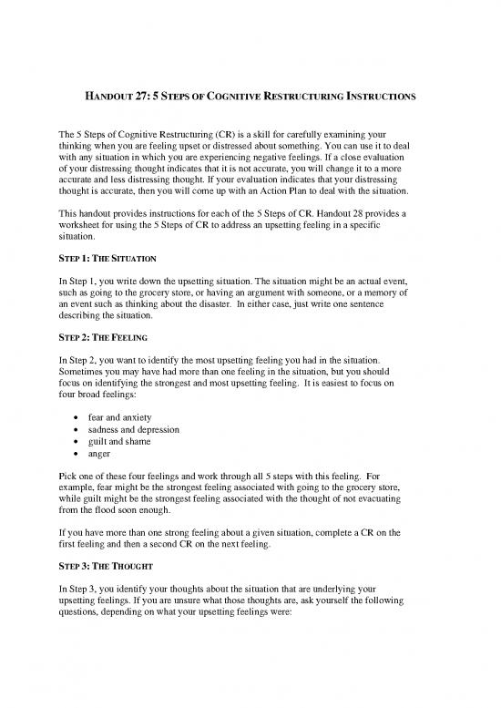 picture_Cognitive Restructuring Pdf 89298 | Handout 27
