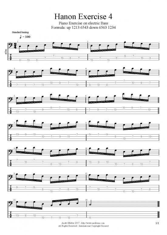 picture Piano Pdf 91736 | Hanon Exercise 4
