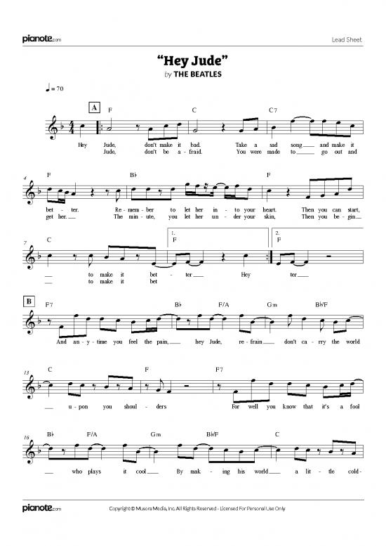 picture_Hey Jude Lead Sheet