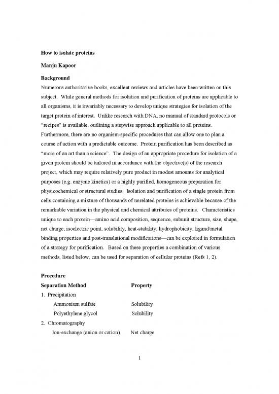 picture Sample Preparation Methods Pdf 89742 | How To Isolate Proteins Final