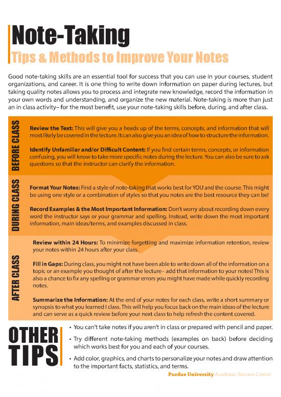 picture1_Note Taking Methods Pdf 89404 | Improvingnotetaking