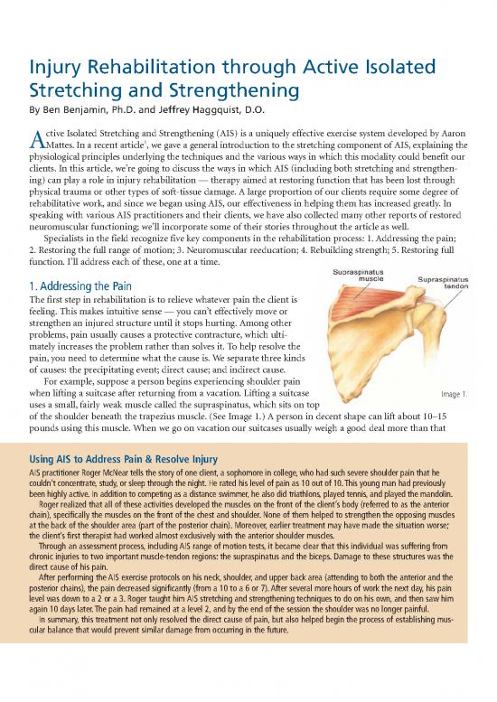 picture_Therapeutic Exercise Pdf 90625 | Injury Rehabilitation Through Active Isolated Stretching Strengthening Pre Publication Draft