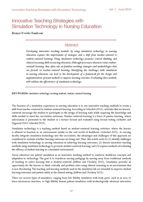 picture_Online Teaching Methods Pdf 89516 | Innovative Strategies With Simulation Technology In Nursing Education