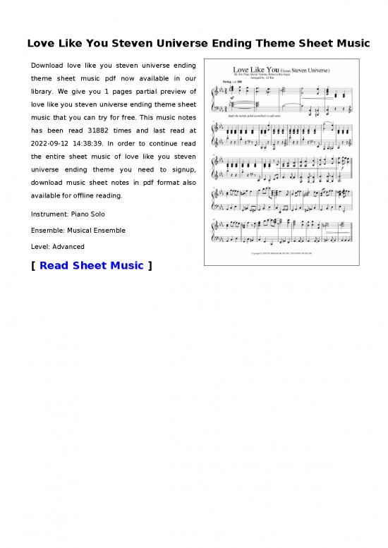 picture1_Piano Pdf 91260 | Love Like You Steven Universe Ending Theme