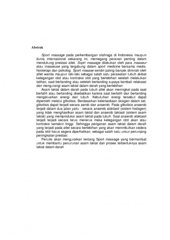 picture Sport Massage Pdf 91562 | Manfaat Sport Massage Pada Asam Laktat Tubuh