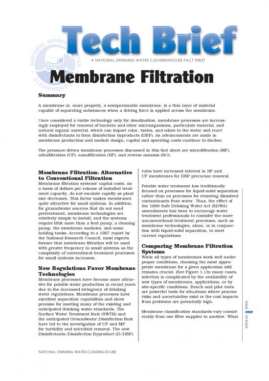 picture_Membrane Filtration Pdf 90278 | Membrane Filtration