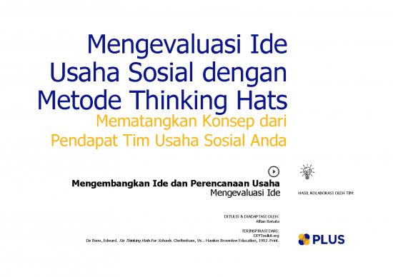picture_Education Pdf 91637 | Mengevaluasi Ide Usaha Sosial Dengan Metode Thinking Hats 2016juntue07350642316
