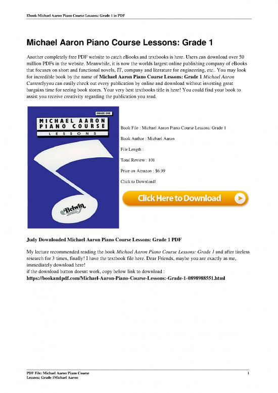 picture_Piano Pdf 90940 | Michael Aaron Piano Course Lessons Grade 1 By Michael Aaron