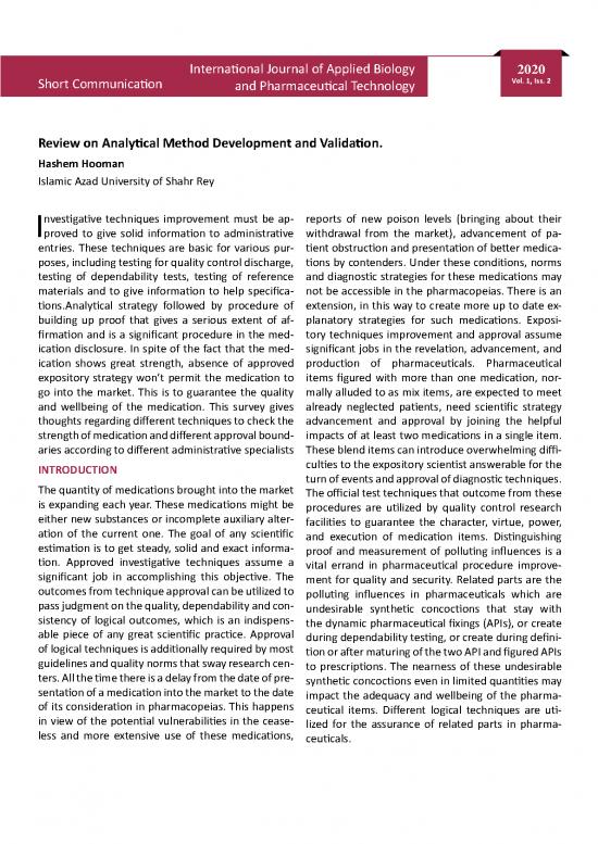 picture Analytical Method Development Pdf 89974 | Review On Analytical Method Development And Validation