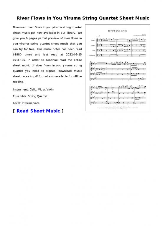 picture_River Flows In You Pdf 91267 | River Flows In You Yiruma String Quartet