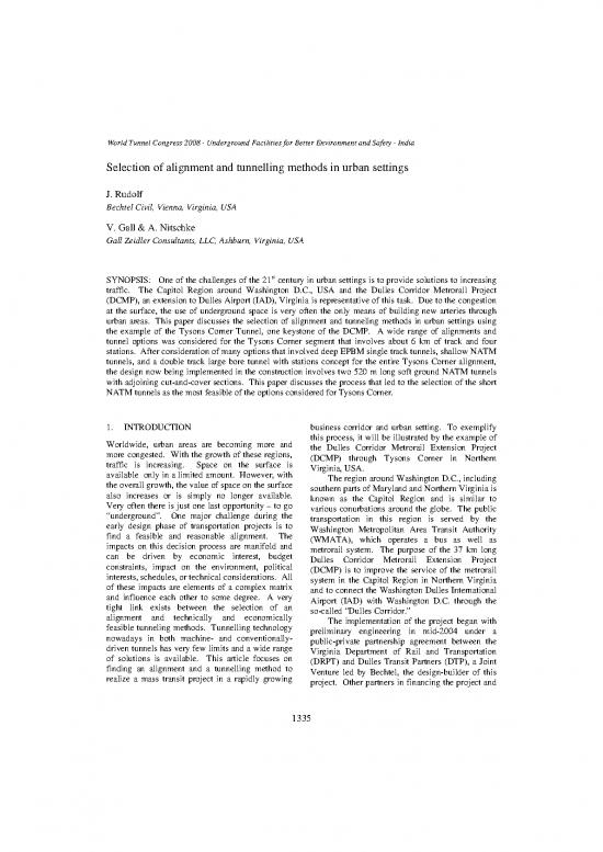 picture Tunneling Methods Pdf 89811 | Selection Of Alignment And Tunelling Methods In Urban Settings